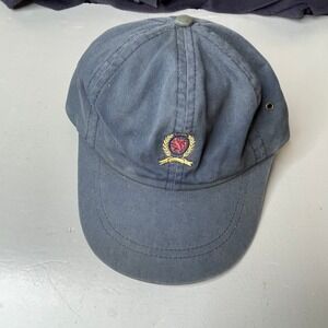 Vintage USA Tommy Hilfiger Baseball Cap Blue Cotton Logo Adjustable Strap